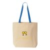 Natural Tote with Contrast-Color Handles Thumbnail