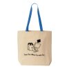 Natural Tote with Contrast-Color Handles Thumbnail