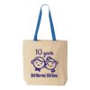 Natural Tote with Contrast-Color Handles Thumbnail