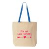 Natural Tote with Contrast-Color Handles Thumbnail