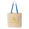 Natural Tote with Contrast-Color Handles Thumbnail