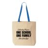 Natural Tote with Contrast-Color Handles Thumbnail