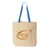 Natural Tote with Contrast-Color Handles Thumbnail