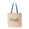 Natural Tote with Contrast-Color Handles Thumbnail