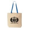 Natural Tote with Contrast-Color Handles Thumbnail