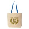 Natural Tote with Contrast-Color Handles Thumbnail