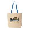 Natural Tote with Contrast-Color Handles Thumbnail