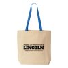 Natural Tote with Contrast-Color Handles Thumbnail