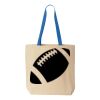 Natural Tote with Contrast-Color Handles Thumbnail