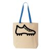 Natural Tote with Contrast-Color Handles Thumbnail