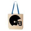 Natural Tote with Contrast-Color Handles Thumbnail