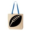 Natural Tote with Contrast-Color Handles Thumbnail