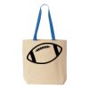 Natural Tote with Contrast-Color Handles Thumbnail