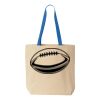 Natural Tote with Contrast-Color Handles Thumbnail
