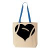 Natural Tote with Contrast-Color Handles Thumbnail