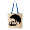 Natural Tote with Contrast-Color Handles Thumbnail