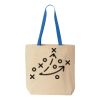 Natural Tote with Contrast-Color Handles Thumbnail