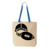 Natural Tote with Contrast-Color Handles Thumbnail
