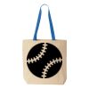 Natural Tote with Contrast-Color Handles Thumbnail
