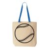 Natural Tote with Contrast-Color Handles Thumbnail