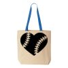 Natural Tote with Contrast-Color Handles Thumbnail