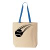 Natural Tote with Contrast-Color Handles Thumbnail