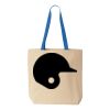 Natural Tote with Contrast-Color Handles Thumbnail