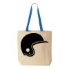 Natural Tote with Contrast-Color Handles Thumbnail