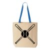 Natural Tote with Contrast-Color Handles Thumbnail