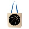 Natural Tote with Contrast-Color Handles Thumbnail