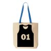 Natural Tote with Contrast-Color Handles Thumbnail
