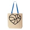 Natural Tote with Contrast-Color Handles Thumbnail
