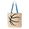 Natural Tote with Contrast-Color Handles Thumbnail