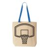 Natural Tote with Contrast-Color Handles Thumbnail