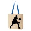 Natural Tote with Contrast-Color Handles Thumbnail