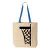 Natural Tote with Contrast-Color Handles Thumbnail