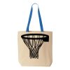 Natural Tote with Contrast-Color Handles Thumbnail