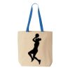 Natural Tote with Contrast-Color Handles Thumbnail