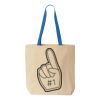Natural Tote with Contrast-Color Handles Thumbnail