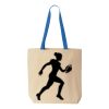 Natural Tote with Contrast-Color Handles Thumbnail
