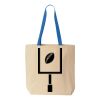 Natural Tote with Contrast-Color Handles Thumbnail