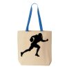 Natural Tote with Contrast-Color Handles Thumbnail