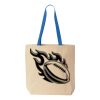 Natural Tote with Contrast-Color Handles Thumbnail