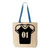 Natural Tote with Contrast-Color Handles Thumbnail