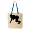 Natural Tote with Contrast-Color Handles Thumbnail