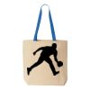 Natural Tote with Contrast-Color Handles Thumbnail