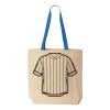 Natural Tote with Contrast-Color Handles Thumbnail