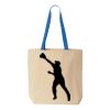 Natural Tote with Contrast-Color Handles Thumbnail