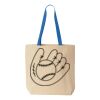 Natural Tote with Contrast-Color Handles Thumbnail
