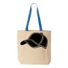 Natural Tote with Contrast-Color Handles Thumbnail
